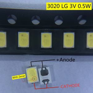 50 unid/lote para reparación LG LCD TV LED retroiluminación artículo lámpara SMT SMD LED 3V 3020 diodo emisor de luz blanca fría - Product Image 2