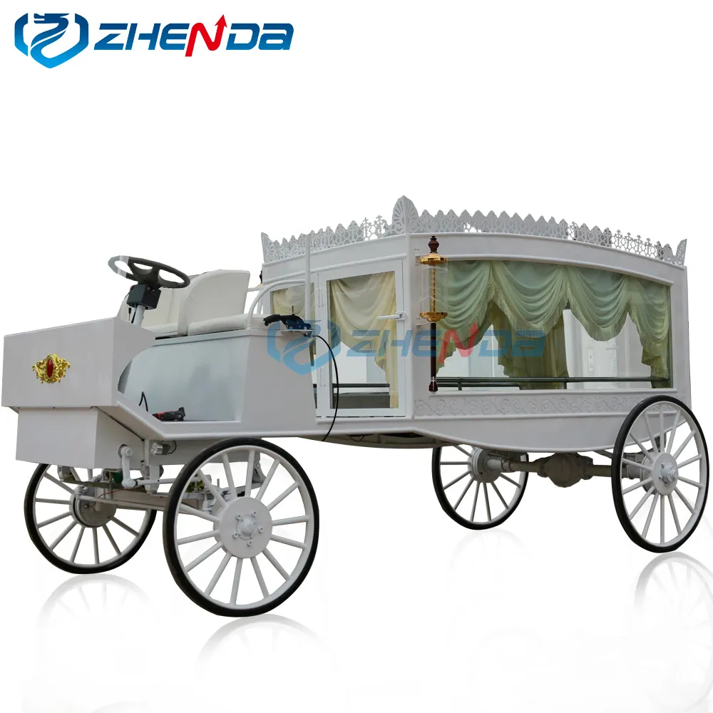 Trasporto di cavalli di Zhenda/bara del fornitore funebre bianco dell'automobile funebre elettrica di alta qualità da vendere