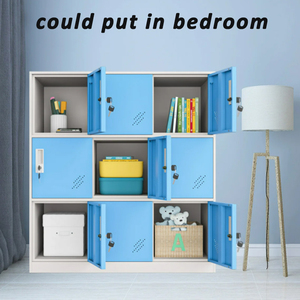 Armoire de rangement de bureau robuste à neuf portes avec serrure à clé Petit <span class=keywords><strong>casier</strong></span> sécurisé pour une utilisation en salle de pause - Product Image 4
