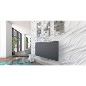 Interieur Decoratieve Grote Gratis Diy 3d Wave Wall Art Decor Panelen Professionele Fabriek