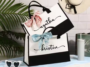 Bolso de compras duradero grande de alta calidad a la moda logotipo avanzado impreso bordado lienzo algodón laminado bolso de mano bajo Moq - Product Image 4