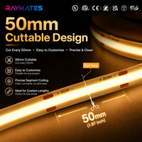 Bande lumineuse LED COB 24V 10W à CRI élevé, dimmable, flexible, découpable, longueur personnalisée, blanc chaud, spécialement conçue pour la décoration intérieure des armoires