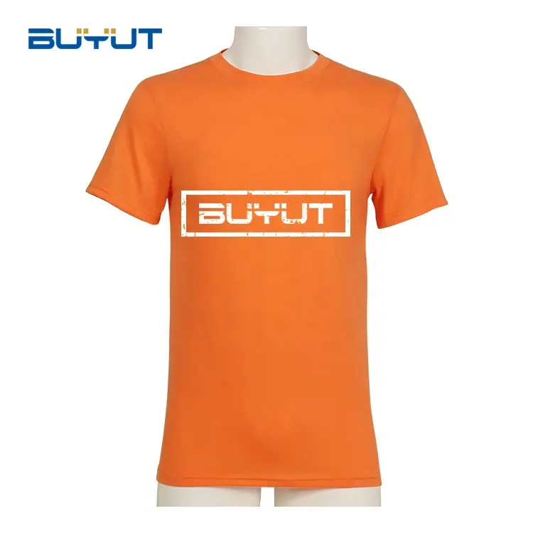 Sublimation Print Shirt BUYUT Orange Polyester T Shirts Ready To Ship Halloween Holidays Blank Unisex Shirts For DIY Sublimation Print