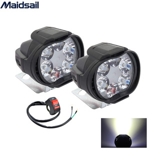Focos LED Externos para Motocicleta, 6 LED, Luces Auxiliares para Vehículos Eléctricos, Faros Delanteros LED Modificados, Luces Antiniebla - Product Image 1