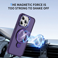 Coque de téléphone à support magnétique rotatif à 360 ° pour iPhone 15 Pro Max 16 14 Plus 13 Mini 12 coque de téléphone à support invisible