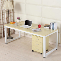 Bureau d'ordinateur portable extensible en bois pour bureau à domicile avec pieds en acier, design moderne, qualité commerciale