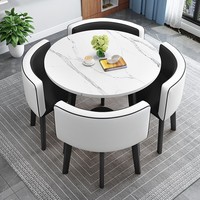 Ensemble de table à manger en bois de luxe léger avec table ronde compacte, mobilier moderne pour restaurants, cafés, appartements, villas