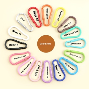 Mosquetón en forma de calabaza amarilla Macaron, hebilla de gancho rápido, venta al por mayor de fábrica, Material de aleación, llavero de Metal pintado - Product Image 1