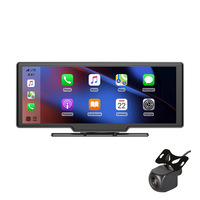 Nueva Cámara para Coche de 10.26 Pulgadas con Doble Lente 1080P, Cámara Trasera 4K, Carplay Inalámbrico, Estéreo Portátil para el Tablero, Grabadora de Video para Android Auto