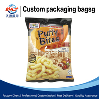 Sachets refermables personnalisés en PET, AL, PE laminé avec fermeture éclair pour l'emballage de snacks, chips et noix