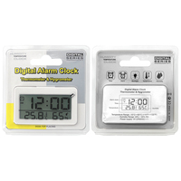 D2 Higrometer Digital Termometer Dalam Ruangan, Jam dengan Temperatur & Kelembapan, Jam Alarm Meja untuk Kamar Tidur, Kamar Bayi, Kantor, Dapur, Garasi
