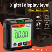 Niveau numérique, jauge d'angle, rapporteur électronique, inclinomètre avec écran LCD magnétique, boîte de niveau de précision