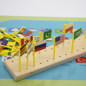 HOYE CRAFT Montessori world map school educational equipment bandiere Montessori <span class=keywords><strong>del</strong></span> <span class=keywords><strong>mondo</strong></span> - Product Image 2
