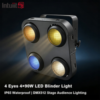 Luces de Proyección LED COB 4x90W RGB IP65 Impermeables DMX512 de Amplio Alcance para Escenarios, Conciertos y Exteriores