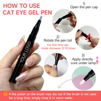 Pena Gel UV Satu Langkah untuk Cat Eye - Cat Kuku DIY Non-Toksik dalam Botol Desain Mewah