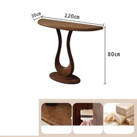 Table d'entrée ovale minimaliste moderne, table d'angle pour salon, meuble de rangement ultra-étroit pour couloir, idéal pour la maison, l'hôtel ou l'appartement