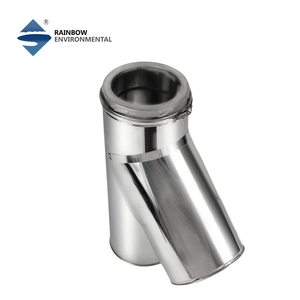 Raccordo a T in Acciaio Inox a Doppia Parete con Angolo di 135 Gradi e Tappo di Pulizia, Diametro 6 Pollici, con Garanzia di 5 Anni - Product Image 5