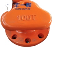 Borne d'amarrage marine robuste en acier moulé, tête en T, type corne de cerf, simple ou double, capacité 10-300T