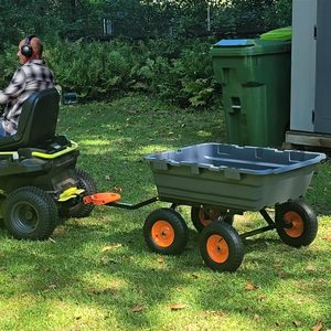 <span class=keywords><strong>Carrello</strong></span> per discarica da giardino in poliestere da 800 libbre <span class=keywords><strong>con</strong></span> pneumatici da 10 pollici, carriola <span class=keywords><strong>con</strong></span> telaio in acciaio per terreno, piante, legno e attrezzi da giardinaggio - Product Image 6