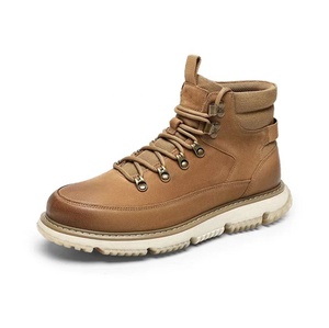 Bottes Martin camouflage pour homme, style western, en coton, à lacets, mi-mollet, imperméables, avec semelle intérieure en caoutchouc pour la chaleur – Collection Automne - Product Image 2