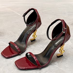 Sandalias de Tacón Ultra Alto y Sexy de Diseñador de Lujo, de Cuero Genuino, Transpirables y Acolchadas, Zapatos de Boda para Mujer - Product Image 6