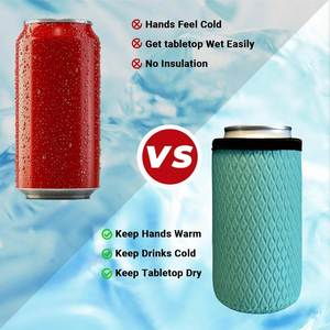Manchons isothermes réutilisables en néoprène de 16 oz, motif diamant, doux et antidérapants, pour canettes de bière et de hard seltzer - Product Image 2