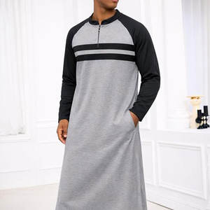 Vêtements islamiques de haute qualité pour hommes arabes musulmans, Thobe personnalisé avec manches longues ou courtes, Daffah, vente en gros, design avec poches - Product Image 3