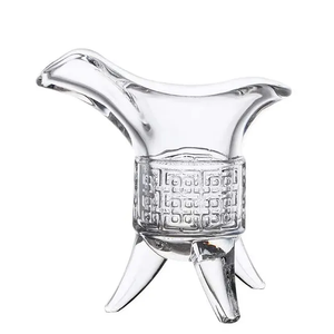 Vaso de chupito Baijiu Retro de 1 onza de rey antiguo, diseño moderno, Base de cristal pesado, sublimación de vino/GINEBRA/cerveza gruesa de alta calidad - Product Image 1