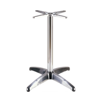 Base en aluminium commerciale 22''x22'' pour plateau de table carré ou rond 24''x30'' pour restaurant extérieur, finition argentée