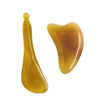 Nouveau Rouleau de Jade Renvita et Planche de Massage Gua Sha en Résine avec Fonction Musicale pour le Visage, le Cou et le Corps – Ensemble de Grattage