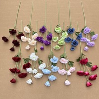 Künstliche Lisianthus-Seidenblumen mit 6 Köpfen, Kunstblumenstiele für Hochzeiten, Bankettsäle, Hotels und Heimdekoration