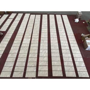 DB 12*24 marbre naturel or jaune Beige FS texturé fini 3D conception cannelée pour hall d'entrée aiguisé Surface brossée Sto naturel - Product Image 2