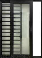Fenêtres à persiennes en aluminium NFRC AS2047 CE avec verre clair pour extérieur, stores fixes et coulissants intégrés