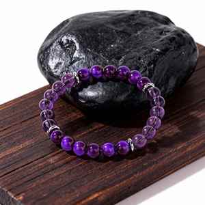 Bracelets en perles de pierre naturelle Obsidienne Grenat, Bijoux perlés bohèmes, Bracelet en pierre de grenat et obsidienne, Bracelet de protection psychique - Product Image 6