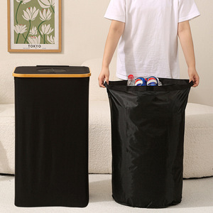 Clothing Organizer Storage <b>Basket</b> Rectangle Canvas Durable Laundry <b>Basket</b> For Bathroom Bedroom Use - Product Image 2