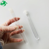Tabung Plastik PP PS sekali pakai 12mm 13mm 16mm 5ml 10ml dengan Tutup
