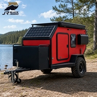 Caravane tout-terrain de luxe à double essieu Black Rhino, camping-car de grande taille pour le camping familial