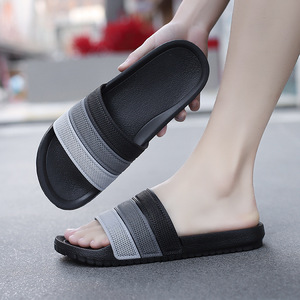 OLICOM Claquettes rayées pour hommes et femmes, sandales d'intérieur, <span class=keywords><strong>chaussons</strong></span> de bain, avec soutien de la voûte plantaire, antidérapantes, légères, pour la maison, la piscine et les dortoirs universitaires - Product Image 2