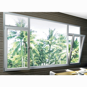 Aluminium legierung Doppel glasur Sicherheit kippen und Fenster öffnen Aluminium glas Flügel fenster Champagner - Product Image 3