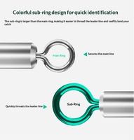 Konektor Putar Ganda Dua Warna Bahan Stainless Steel Ukuran Besar Kecil Bentuk Angka Delapan Pengait Putar Aksesoris Pancing Grosir
