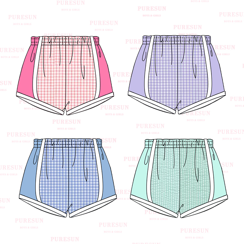 Baby Girls Athletic Shorts with White