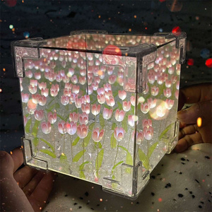 Lampara De <span class=keywords><strong>Nube</strong></span> De Tulipan Luces De Noche Espejo De <span class=keywords><strong>Nube</strong></span> De Tulipan Para Dormitorio Regalo Creativo Para Chicas Adolescente - Product Image 5