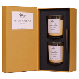 Tùy Chỉnh Bộ Ba Ngăn Kéo Nến Hộp Giấy Phẳng Hộp Các Tông Giấy Bao Bì Logo In Ấn 3 Trong 1 Nến Bao Bì Hộp Giấy - Product Image 4