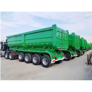 Directo de fábrica ZHONGSHENGTIANQI Heavy Duty U-Shape 3 4 6 Axles End Tipper Dump Truck Trailers Semi Tipping 40kg Carga útil - Product Image 2