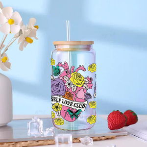 Autocollants UV DTF pour tasses, motifs 'Anti-Valentine <span class=keywords><strong>Babe</strong></span>', 'Crazy Love Club', et 'Spiritual', vente en gros - Product Image 2