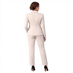 Blazer de bureau pour femme -2026 - Ensemble pantalon uni à col cranté, simple boutonnage, manches longues, infroissable, toutes saisons - Vente en gros - Product Image 2