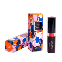 Boîte à rouge à lèvres personnalisée, boîte de maquillage à marque privée, boîte cosmétique imprimée, ensemble de gloss à lèvres pliables en papier, boîtes cadeaux