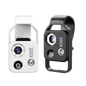 Mini <span class=keywords><strong>Microscope</strong></span> de poche 200X avec objectif de caméra CPL <span class=keywords><strong>iPhone</strong></span> <span class=keywords><strong>Microscope</strong></span> à pièces avec Clip universel convient aux enfants adultes