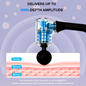 Pistola de Masaje Personalizada sin Escobillas, Pistola de Masaje Manual, Silicona de Grado Alimenticio, Bajo Ruido, Masajeador Inalámbrico para Espalda, Cuello y Cuerpo Completo - Product Image 3