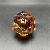 Ensemble de dés en résine LOTR Brown Ring - Dés polyédriques RPG en forme de lame pour D&D, Dungeons & Dragons, coffret cadeau